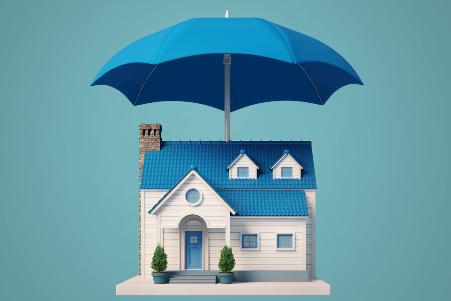 A protected American home with family